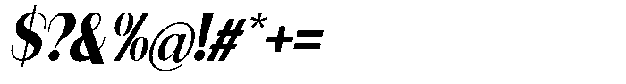Modernity Heavy Italic Font OTHER CHARS