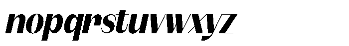 Modernity Heavy Italic Font LOWERCASE