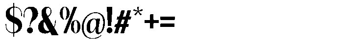 Modernity Heavy Font OTHER CHARS