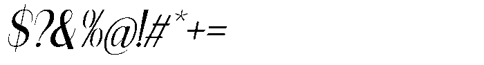Modernity Italic Font OTHER CHARS