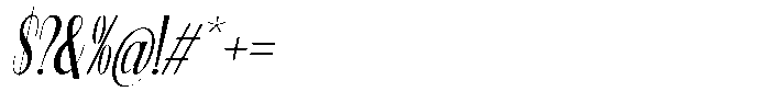 Modernity Light Condensed Italic Font OTHER CHARS
