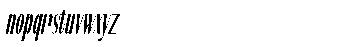 Modernity Light Condensed Italic Font LOWERCASE