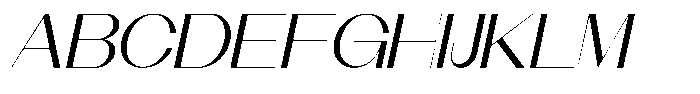 Modernity Light Expanded Italic Font UPPERCASE