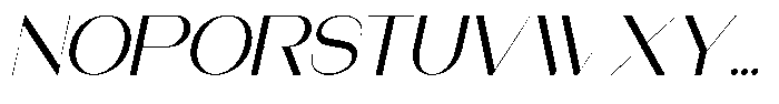 Modernity Light Expanded Italic Font UPPERCASE