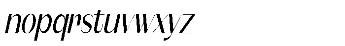 Modernity Light Italic Font LOWERCASE