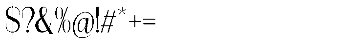 Modernity Light Font OTHER CHARS