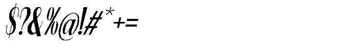 Modernity Medium Condensed Italic Font OTHER CHARS