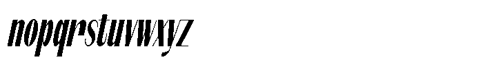 Modernity Medium Condensed Italic Font LOWERCASE