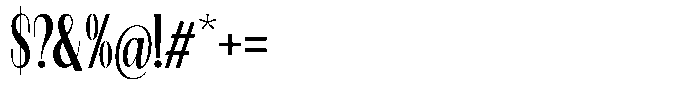 Modernity Medium Condensed Font OTHER CHARS
