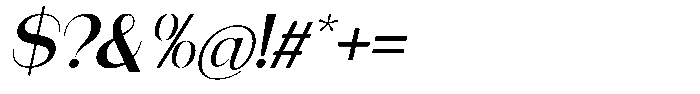 Modernity Medium Expanded Italic Font OTHER CHARS