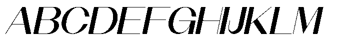 Modernity Medium Expanded Italic Font UPPERCASE
