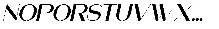 Modernity Medium Expanded Italic Font UPPERCASE