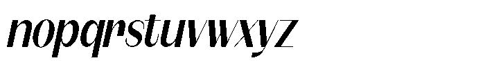 Modernity Medium Italic Font LOWERCASE