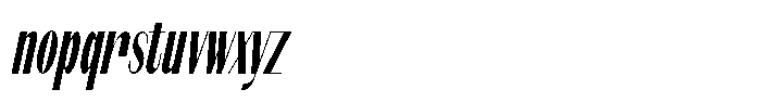 Modernity News Condensed Italic Font LOWERCASE