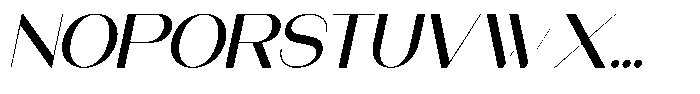 Modernity News Expanded Italic Font UPPERCASE