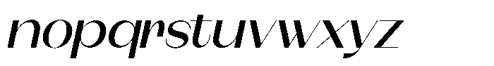 Modernity News Expanded Italic Font LOWERCASE