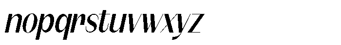 Modernity News Italic Font LOWERCASE