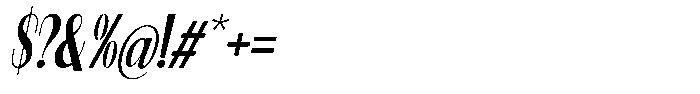Modernity Semi Bold Condensed Italic Font OTHER CHARS