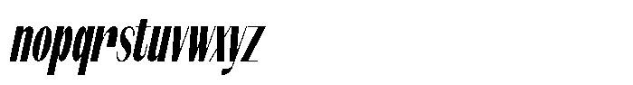 Modernity Semi Bold Condensed Italic Font LOWERCASE