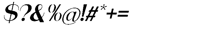 Modernity Semi Bold Expanded Italic Font OTHER CHARS