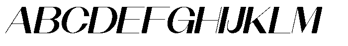 Modernity Semi Bold Expanded Italic Font UPPERCASE
