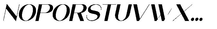 Modernity Semi Bold Expanded Italic Font UPPERCASE