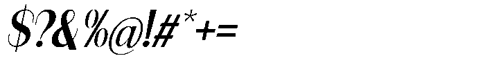 Modernity Semi Bold Italic Font OTHER CHARS