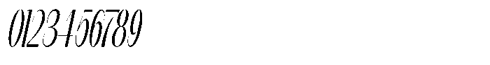 Modernity Thin Condensed Italic Font OTHER CHARS