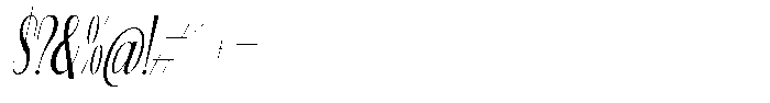 Modernity Thin Condensed Italic Font OTHER CHARS