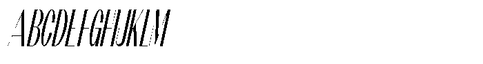Modernity Thin Condensed Italic Font UPPERCASE