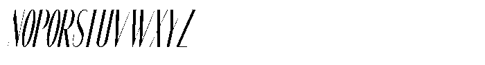 Modernity Thin Condensed Italic Font UPPERCASE