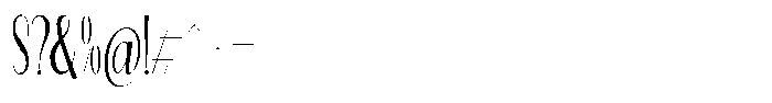 Modernity Thin Condensed Font OTHER CHARS