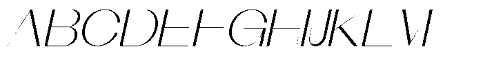 Modernity Thin Expanded Italic Font UPPERCASE