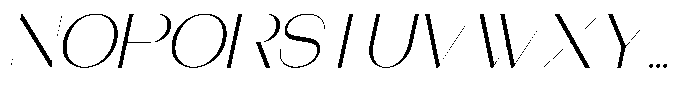 Modernity Thin Expanded Italic Font UPPERCASE