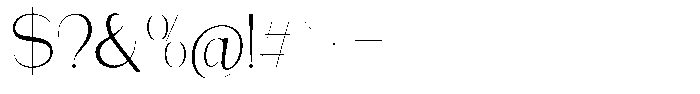 Modernity Thin Expanded Font OTHER CHARS