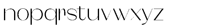 Modernity Thin Expanded Font LOWERCASE