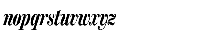 Moderno FB Comp Bold Italic Font LOWERCASE