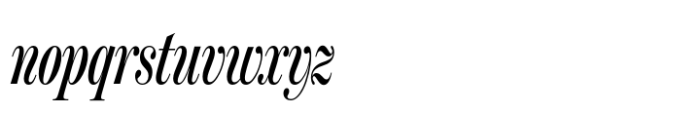 Moderno FB Comp Italic Font LOWERCASE