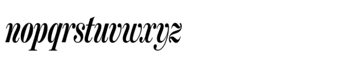 Moderno FB Comp Sm Bold Italic Font LOWERCASE