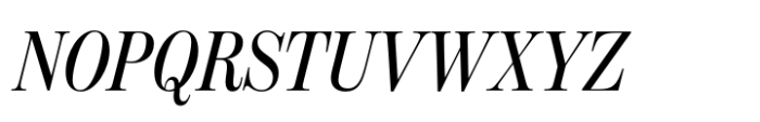 Moderno FB Condensed Italic Font UPPERCASE