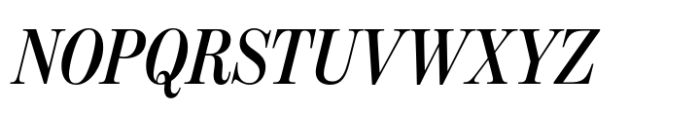 Moderno FB Condensed Sm Bold Italic Font UPPERCASE