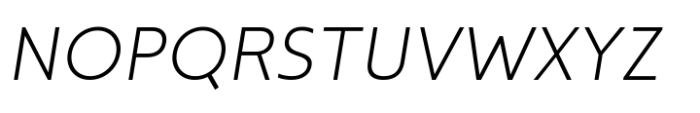 Modeska Extra Light Oblique Font UPPERCASE