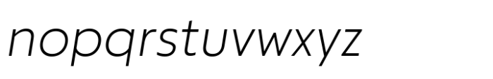 Modeska Extra Light Oblique Font LOWERCASE