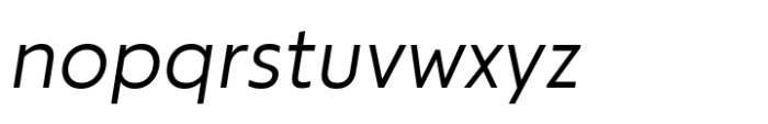 Modeska Light Oblique Font LOWERCASE