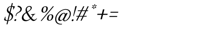Modest Extra Light Italic Font OTHER CHARS