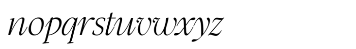 Modest Thin Italic Font LOWERCASE