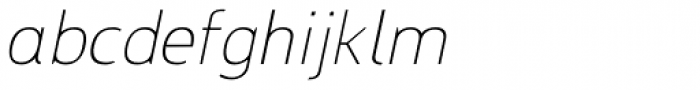 Modesta Thin Italic Font LOWERCASE