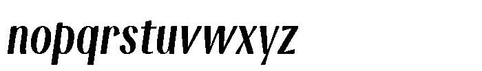 Modestia Bold Italic Font LOWERCASE