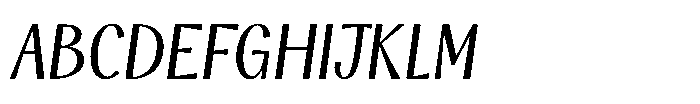 Modestia Medium Italic Font UPPERCASE