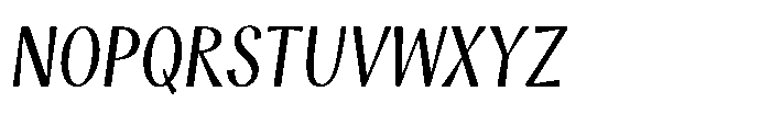 Modestia Medium Italic Font UPPERCASE